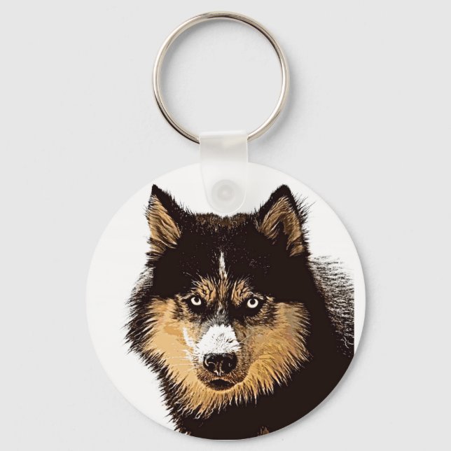 Porte-clés Sibérien Husky (Recto)