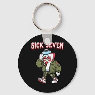Porte-clés Sick Seven 67 Mème Drôle Slang Gen Alpha Brainrot