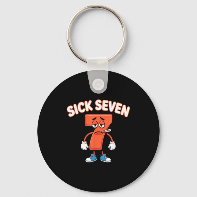 Porte-clés Sick Seven Meme Tee Six Seven Fun Wordplay  (Recto)