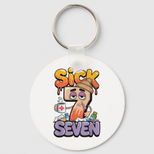Porte-clés Sick Seven Six Seven 6 7 Drôle 67 Argot Gen Alpha