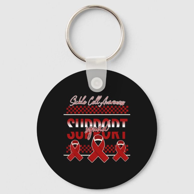 Porte-clés Sickle Cell Support Squad Membre de la famille Ami (Recto)