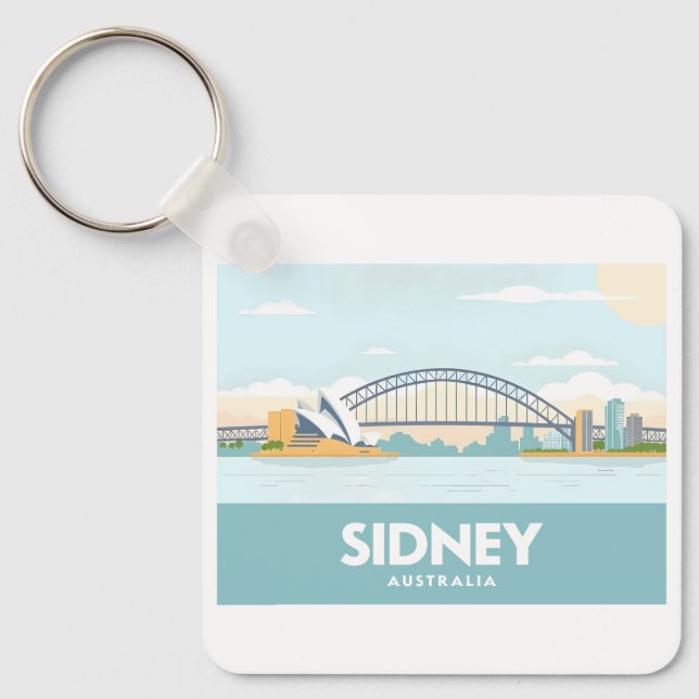 Porte-clés Sidney Australia Opera House Pastel Travel (Recto)