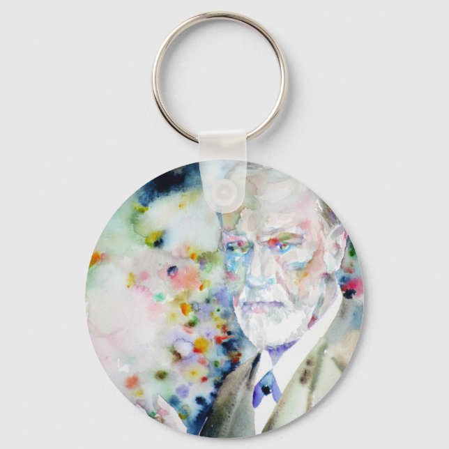 Porte-clés SIGMUND FREUD - portrait aquarelle.2 (Recto)