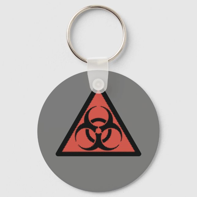 Porte-clés Signal biologique rouge (Recto)
