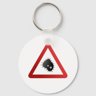 Porte-clés Signal d'avertissement de la bactérie