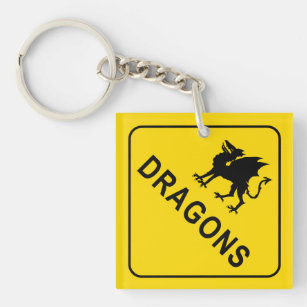 Porte-clés Signal d'avertissement Dragons