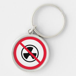 Porte-clés Signal de danger traditionnel de rayonnement   POR