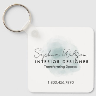 Porte-clés Signature aquarelle professionnelle élégante pour