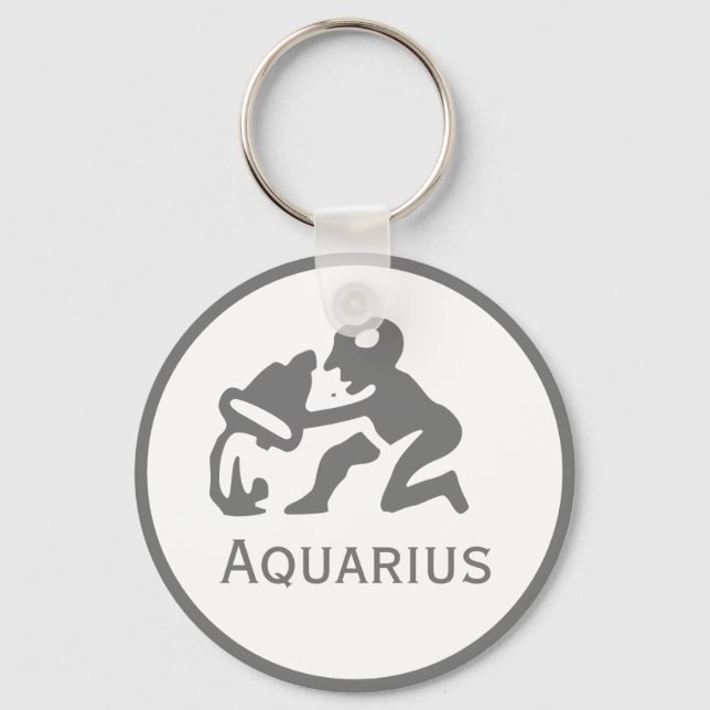 Porte-clés Signe Aquarius du Zodiac Design (Recto)