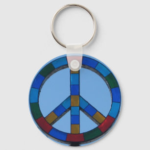 Porte-clés Signe de paix de plage d'océan