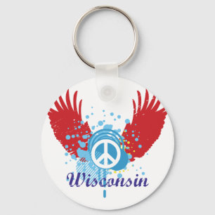Porte-clés Signe de paix du Wisconsin