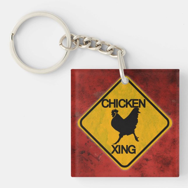 Porte-clés SIGNE DE PASSAGE DE Poulet Rustique (Devant)