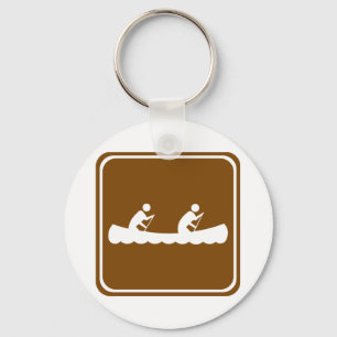 Porte-clés Signe de route de canoë-kayak