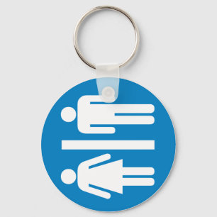 Porte-clés Signe de route d'équipements de toilettes