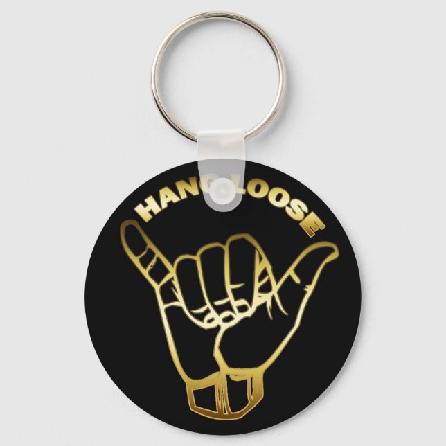 PORTE-CLÉS SIGNE D'OR HANG LOOSE (Recto)