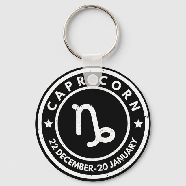 Porte-clés Signe du zodiaque Capricorne  (Recto)