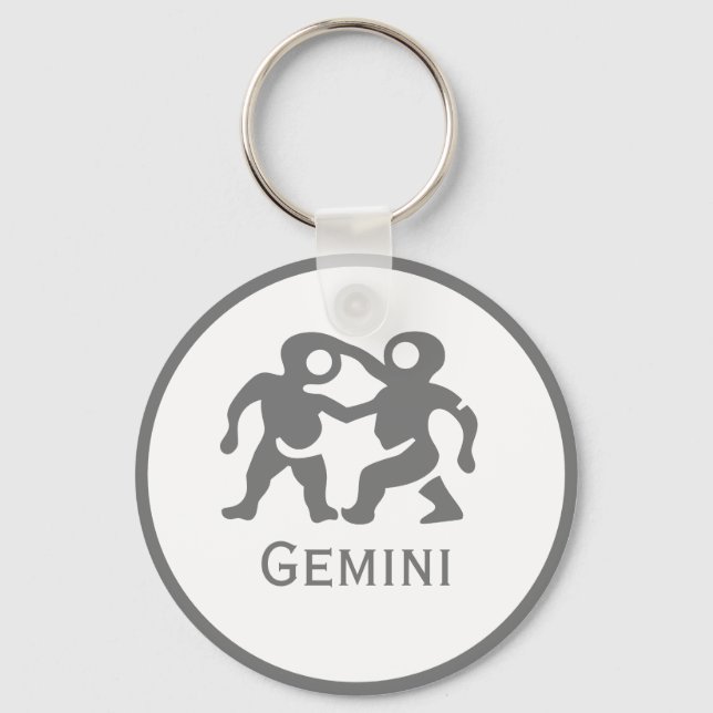 Porte-clés Signe Gemini du Zodiac Design (Recto)