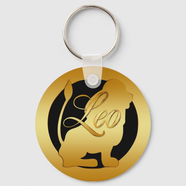 PORTE-CLÉS SIGNE GOLD LEO ZODIAC (Recto)