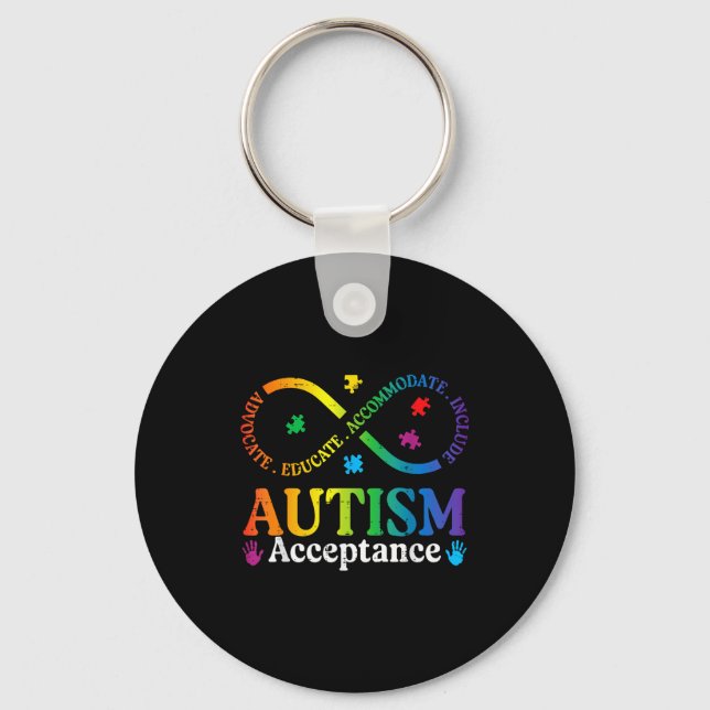 Porte-clés Signe infini de l'autisme asd sensibilisation acce (Recto)