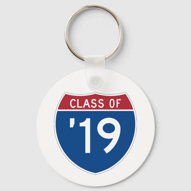 Porte-clés Signe Interstate stylisé Classe de 2019 (Recto)