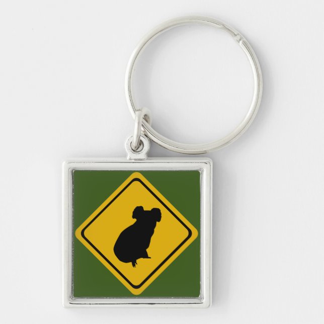 Porte-clés signe routier koala (Devant)