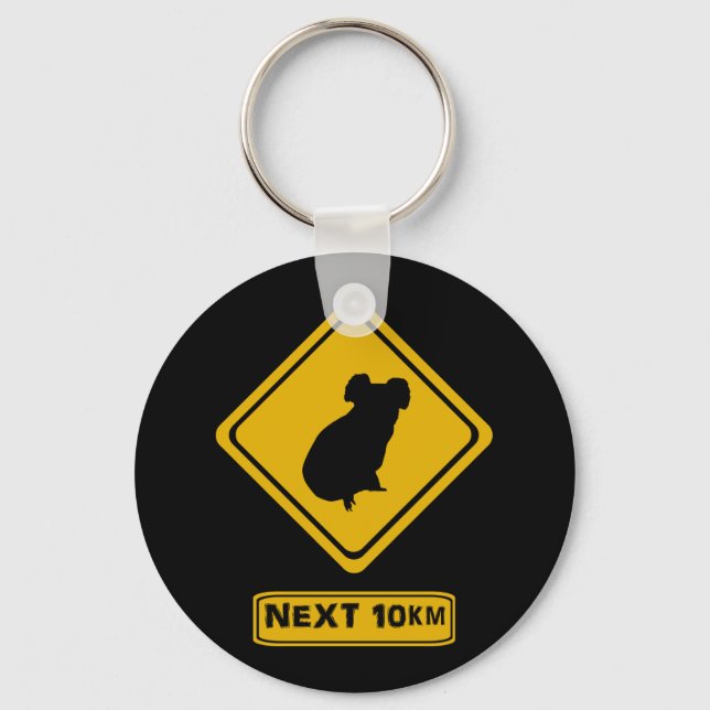 Porte-clés signe routier koala (Recto)