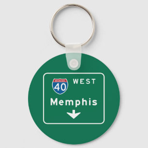 Porte-clés SIGNE ROUTIÈRE DE Memphis, TN