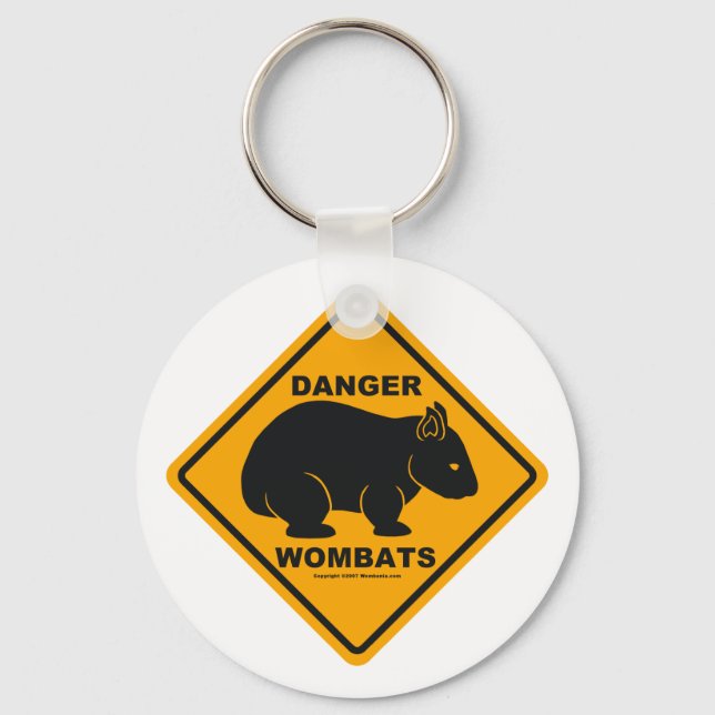 Porte-clés SIGNE ROUTIÈRE Wombat Danger (Recto)