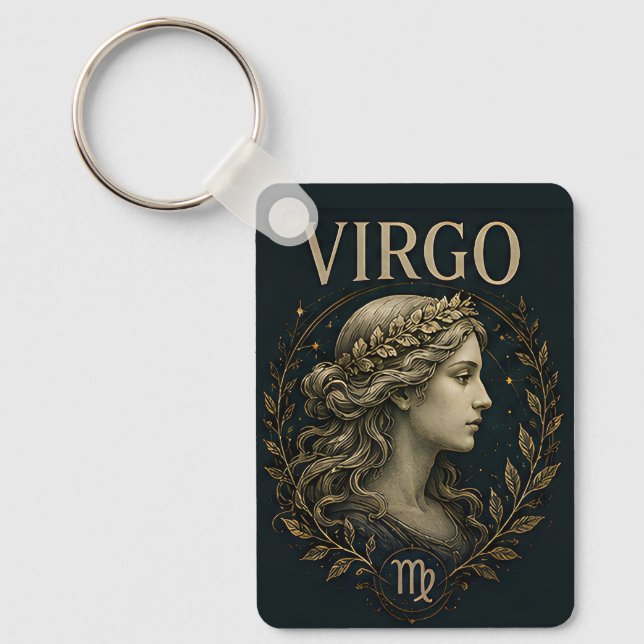 Porte-clés Signe Vierge Zodiaque Céleste Symbole Astrologie (Recto)