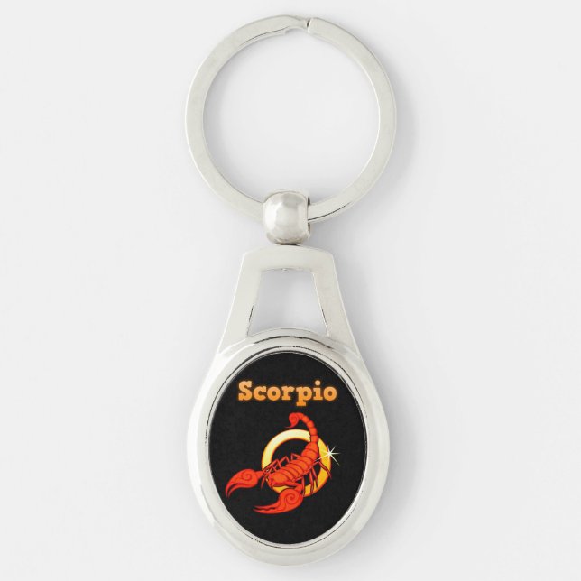 Porte-clés Signe zodiaque de Scorpio (Devant)