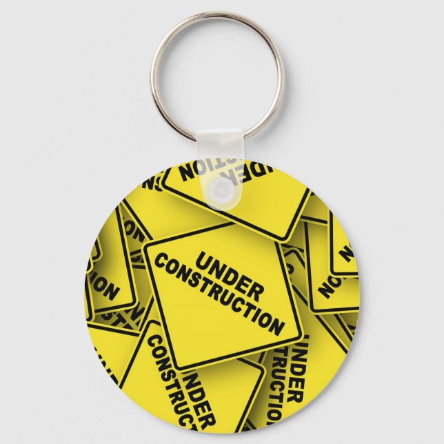 Porte-clés Signes de construction en cours (Recto)