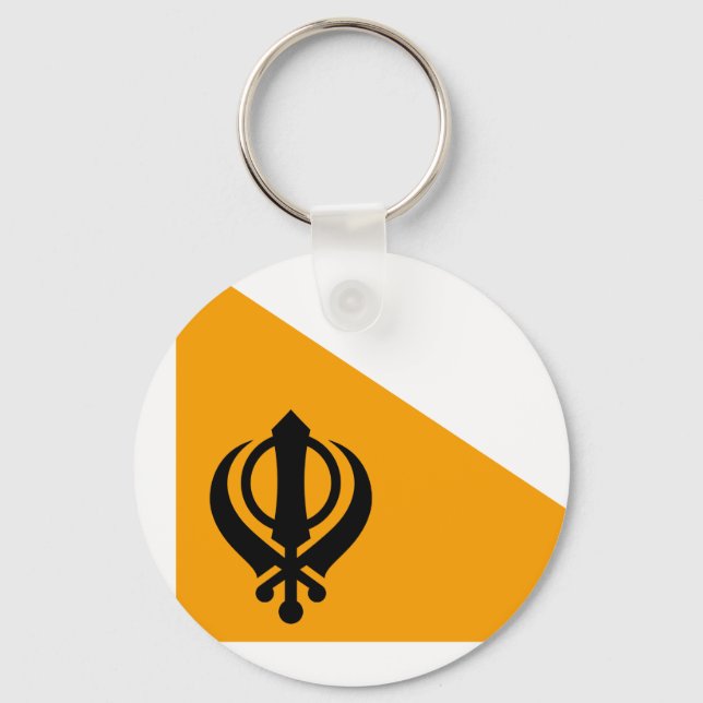 Porte-clés Sikhisme sikh du Pendjab Nishan Sahib (Recto)