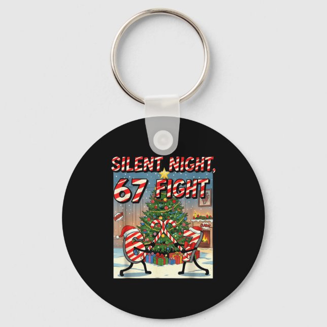 Porte-clés Silent Night 67 Fight Christmas Cartoon Tee  (Recto)