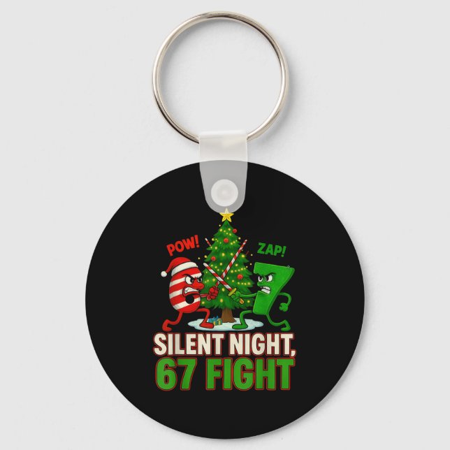 Porte-clés Silent Night 67 Fight Funny Christmas  (Recto)