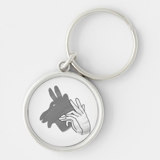 Porte-clés Silhouette à la main Billy Goat Grey (Devant)