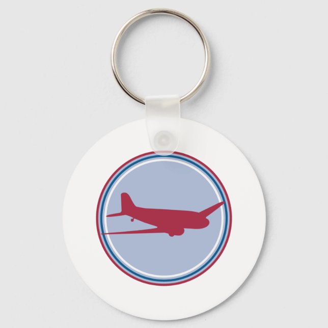 Porte-clés silhouette d'avion (Recto)
