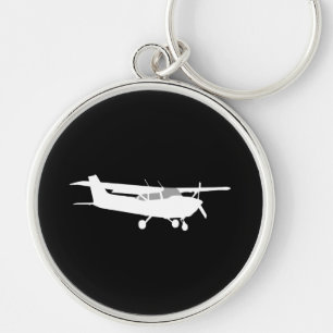 Porte-clés Silhouette de Cessna classique de l'aéronef volant