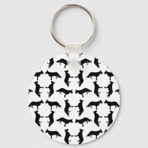 Porte-clés Silhouette de chien de berger