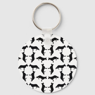 Porte-clés Silhouette de chien de berger