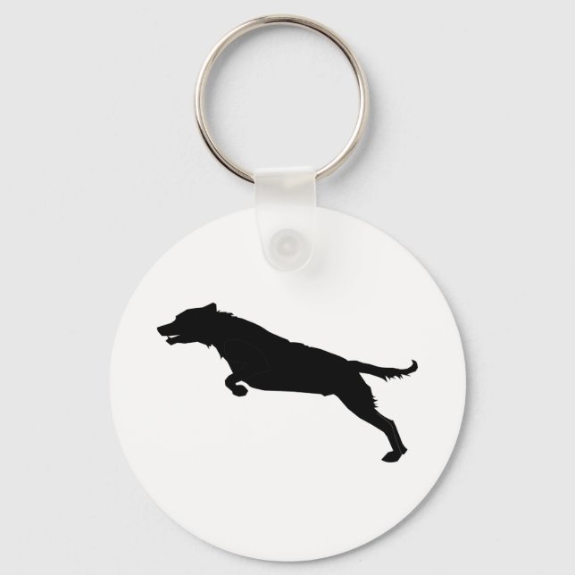 Porte-clés Silhouette de chien de saut (Recto)