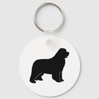 Porte-clés silhouette de chien de Terre-Neuve
