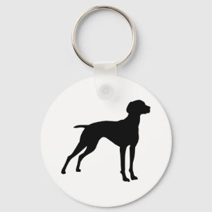 Porte-clés Silhouette de chien Vizsla (noir)