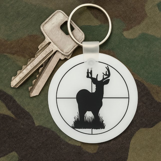 Porte-clés Silhouette de cible de chasse au cerf (Créateur téléchargé)