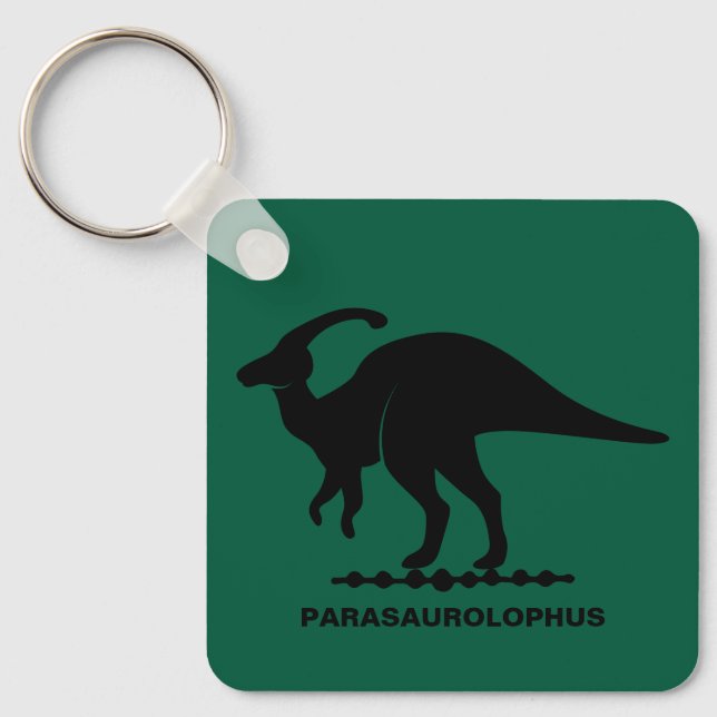 Porte-clés silhouette de dinosaure Parasaurolophus (Recto)
