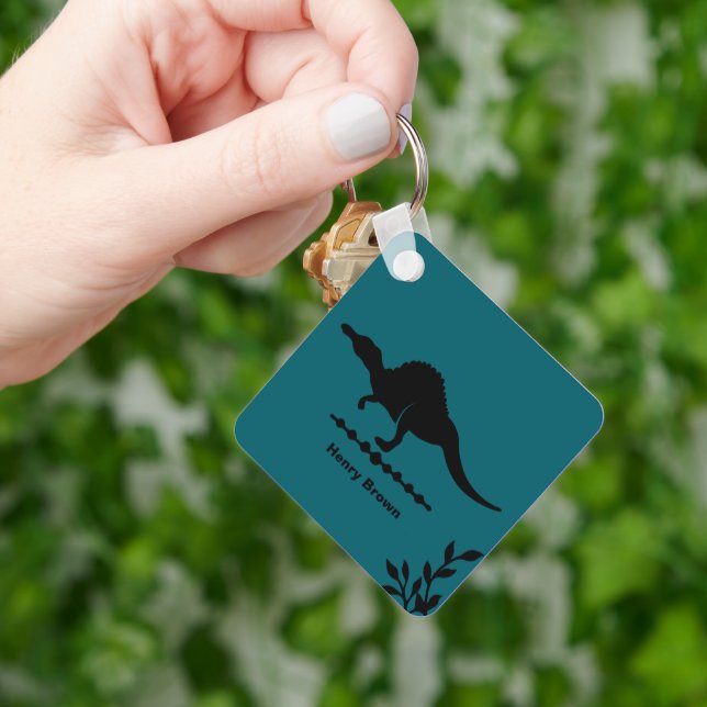 Porte-clés silhouette de dinosaure Spinosaurus (main)