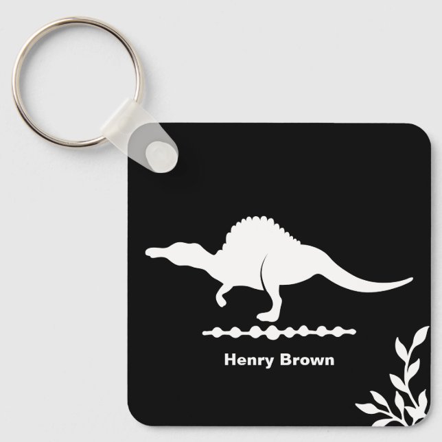 Porte-clés silhouette de dinosaure Spinosaurus (Recto)