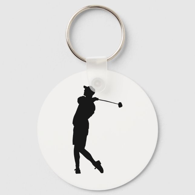 Porte-clés Silhouette de Golfer (Recto)