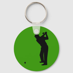 Porte-clés silhouette de golfeur