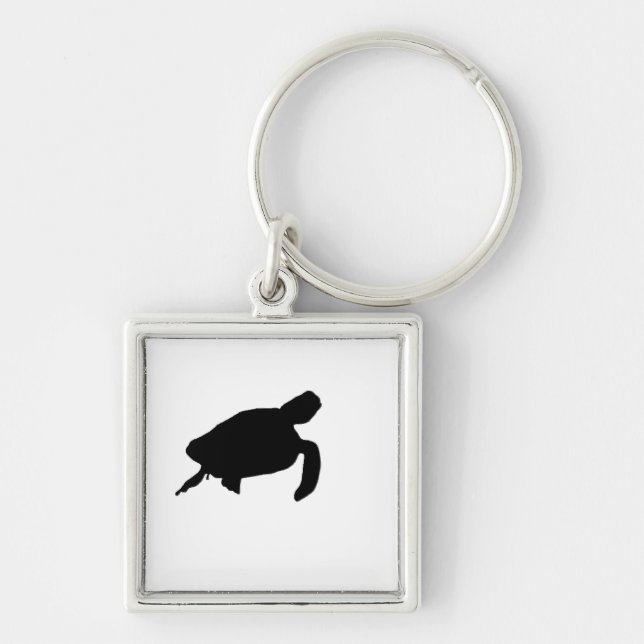 Porte-clés Silhouette de la tortue de mer (Devant)