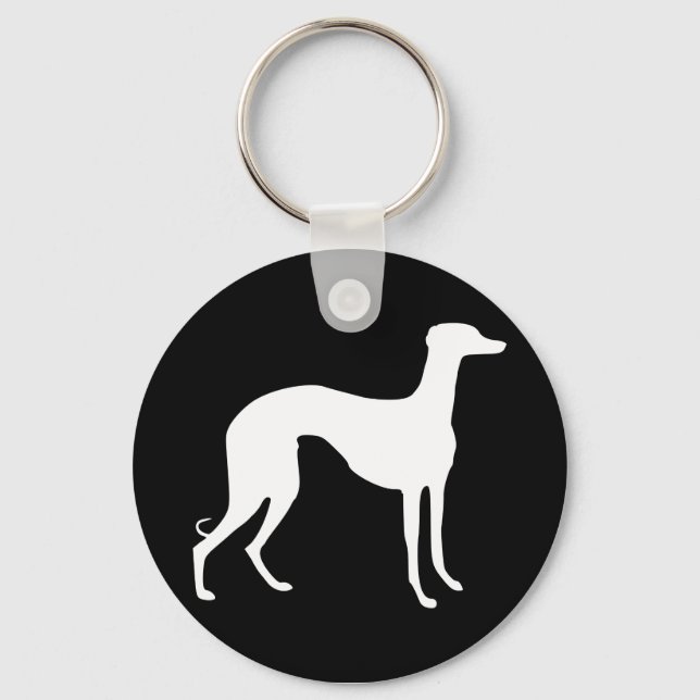 Porte-clés Silhouette de Lévrier (Recto)